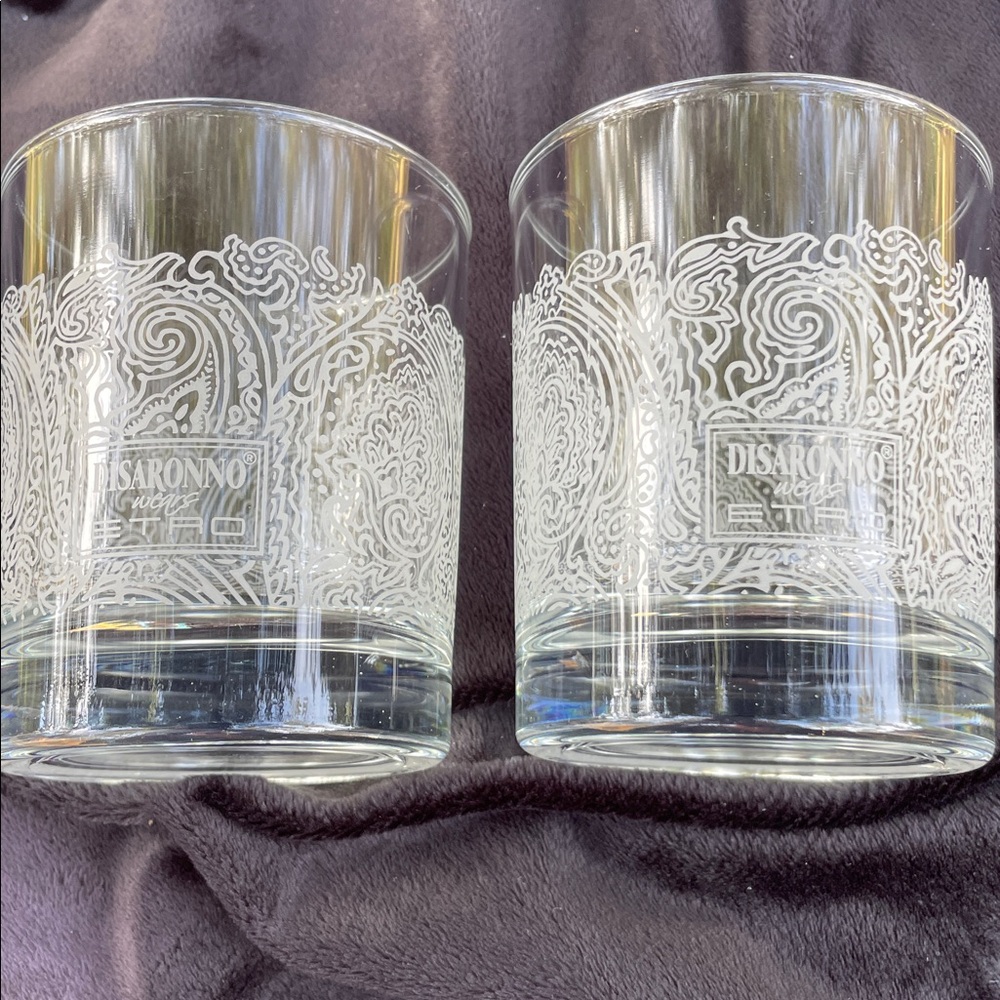 Disaronno Wears Etro Set Of 2 Rock Glasses